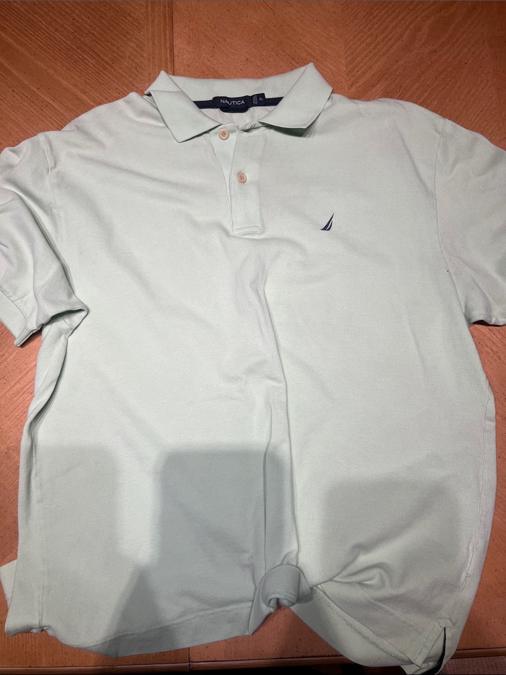 Nautica Light Mint Green Polo Shirt with Sailboat Logo